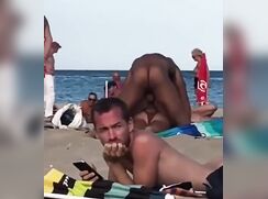 Public Beach Threesome Fuck boys porn
