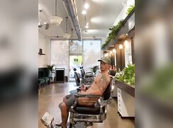 cute blonde risky jo in the barber shop boys porn