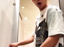 Public toilet jerk off