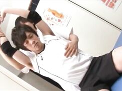 A fit Japanese athlete agrees to experimental physical therapy to help his progress 4