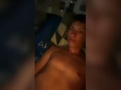cute dutch soccer player jacking off on bed