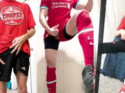 Soccer boys jerk off really exciting Her cock until it horny exploded