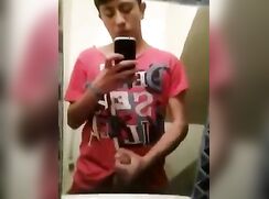 Squirtin' in the sink cam boys porn masturbation