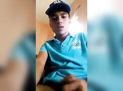 Young latino wank his little dick