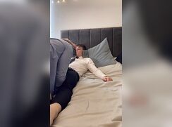 Sucking his mate he cums prematurely