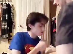 boy gives friend blowjob