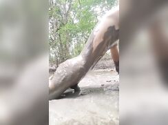 Bangladesh boy Sex while fishing in a public pond