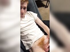cute hairy big cock ginger guy playing with his balls boys porn