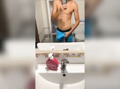 Latin Twink Shows Off His Long Dick