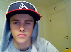 cute blue eyes guy jacking off selfie cam