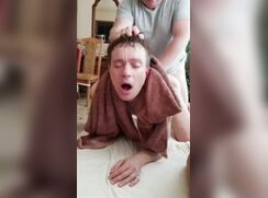 Fat daddy fucks Polish boy hard.