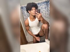 Sexy black Tyler jerk and cum