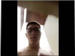 [JM] nerdy boy shows cock on cam