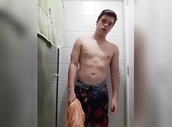 College Teen Strips and Jerks but no Cum 198