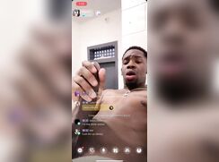 Live broadcast straight prison black lad pumps out his white creamy load