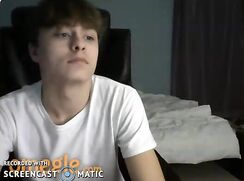 Omegle wank and cum on table