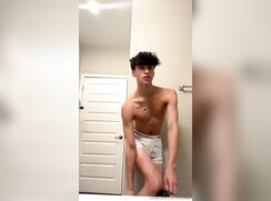 #sab boy strips with white ck undies and black nike socks