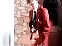 [ABX][My Archive][0060] Horny schoolboy wanks during the break