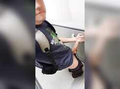 cute big dick blonde in risky stair jo