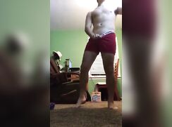 College twink shows off thick bubble butt and tight hole