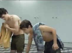 Blind lads shower scene