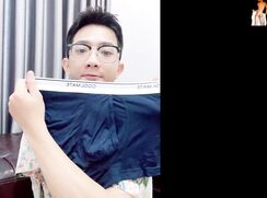 AA Vid - Gay porn sexy cute asian boy tries on underware