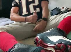 JockDad87 is Edging in his Football Gear