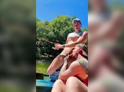 Hot Kentucky boy fishing twinks action