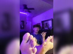 Verbal college jock tells you to suck his toes
