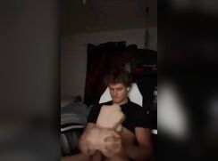 Hot hung teen fucks toy hard