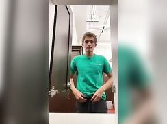 Hot twink Showing off in the locker room twink porn