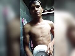 super hot Asian in shower