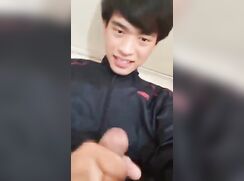 japanese boy cumshot him face