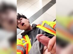 Cumming on his lunch break twink porn