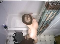 Spy just before the shower caught nude show