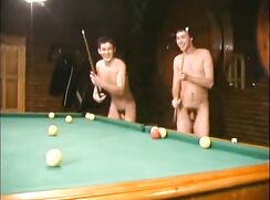 A103. Vintage Boys playing billiards naked porn classic