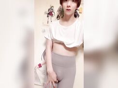 Tights fetish boy 2. Try on grey