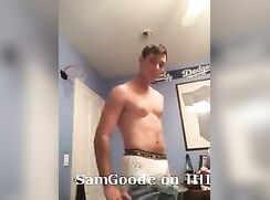 Baseball guy strips off