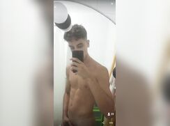 Cute teen twink jerks on periscope