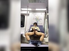 Tall TEEN Strokes His LONG CURVED Dick on DC Metro!*