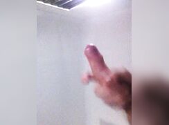 cute blonde big cock chat cumming on plastic glass