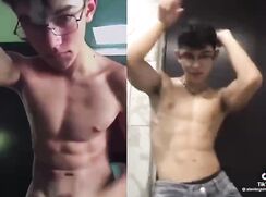 Short vid Tiktok muscle boy with glasses