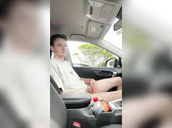 Uncut Bisexual British Twink Alex Gets Bored Waiting In The Car (no sound) boys porn
