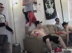 frat guys group bareback house gang porn