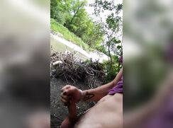 [ABX][5][774] - Peaceful masturbation by the river