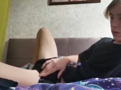 [Archive of GBT][0724] Blonde boy bed wank