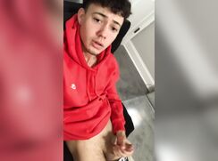 [ABX][030][Jerking teen and twink] Teen in red sweater and face cumshots