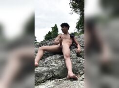 Got horny on his morning hike