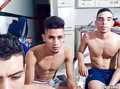 3 Horny Latin Friends Hard Sex Live