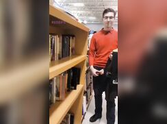 Geek Twink Exposes Himself In Public Library (no sound) boys porn